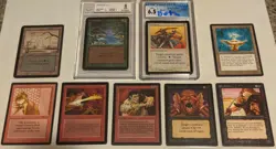 MTG Lot of 14 OLD & VINTAGE Cards. ALPHA & BETA GRADED, Arabian Nights, MISPRINT - Image 3