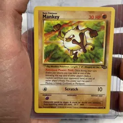 Mankey 55/64 Jungle Unlimited WOTC Pokemon Card NM/MT Never Played Vintage Vtg - Image 1