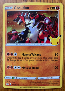 Groudon 17/25 Holographic Rare Celebrations Pokemon Card 2021 - Image 1