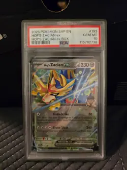 PSA 10 GEM MINT Hop's Zacian ex SVP193 Sv: Scarlet & Violet Promo Cards Holo - Image 1