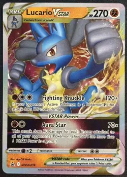 Lucario VSTAR SWSH214 - Sword & Shield Black Star Promo 2022 Holo - M/LP Card - Image 1