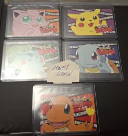 Pokemon Snap Blockbuster Video Smart Card Set of 5 Vintage 1999 Pikachu Squirtle - Image 1