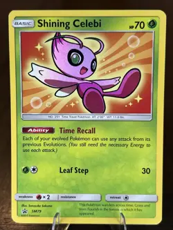 Pokemon TCG Shining Celebi SM79 Shining Legends Holo Black Star Promo Card - Image 1