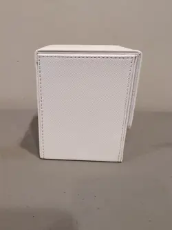 Pokemon Christmas Eevee White Leatherette Flip Card Deck Box Magnetic Closure - Image 2