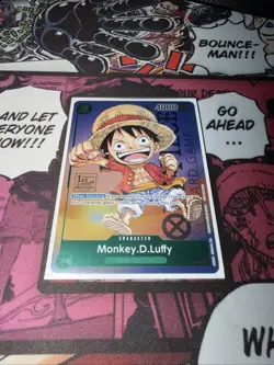 Monkey D Luffy P-037 1st Anniversary Tournament STAMP Promo Holo One Piece Card - Image 5