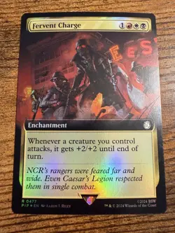 MTG Magic The Gathering Fervent Charge Extended Art FOIL VERY tough Pull! - Image 1