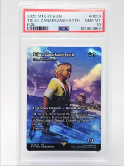 TIDUS, ZANARKAND FAYTH 2025 MAGIC MTG FINAL FANTASY MYTHIC FOIL PSA 10 Q6095 - Image 1