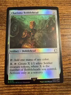 MTG Magic The Gathering Charisma Bobblehead FOIL VERY tough Pull! - Image 1