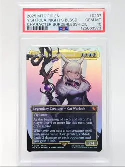 Y'SHTOLA, NIGHT'S BLESSED 2025 MTG FINAL FANTASY BORDERLESS FOIL PSA 10 Q6095 - Image 1