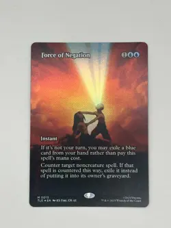 MTG Avatar the Last Airbender Force of Negation Borderless Foil M0013 - Image 1