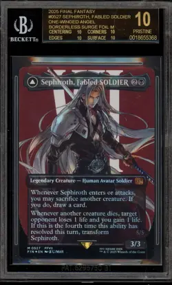 Magic MTG Sephiroth Fabled Sold. Borderless Surge Foil #0527 BGS 10 BLACK LABEL - Image 1