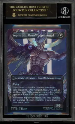 Magic MTG Sephiroth Fabled Sold. Borderless Surge Foil #0527 BGS 10 BLACK LABEL - Image 2