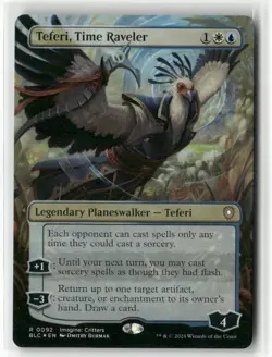 Magic the Gathering Teferi, Time Raveler (Borderless) Foil Bloomburrow #92 - Image 1