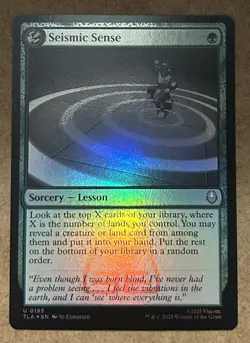 Foil* Seismic Sense - Avatar: The Last Airbender TLA - NM MTG - Image 1