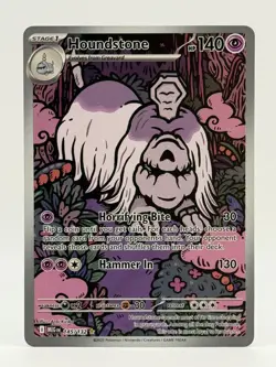 2025 Near Mint Pokemon Houndstone 145/132 Mega Evolution IR Illustration Rare NM - Image 1