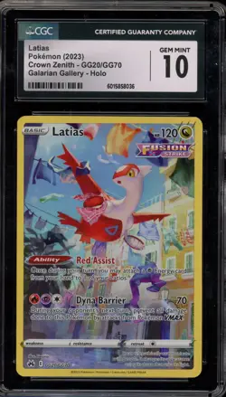 Pokemon Latias Crown Zenith Galarian Gallery Full Art #GG20 CGC 10 Gem Mint - Image 1