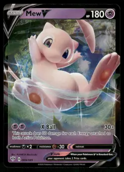 Mew V 069/189 Ultra Rare Holo NM Pokemon SWSH03: Darkness Ablaze - Image 1