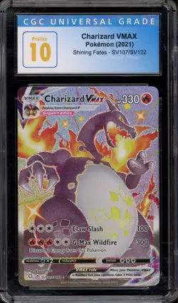 Pokemon Charizard VMAX Shining Fates Full Art #SV107 CGC 10 Pristine - Image 1