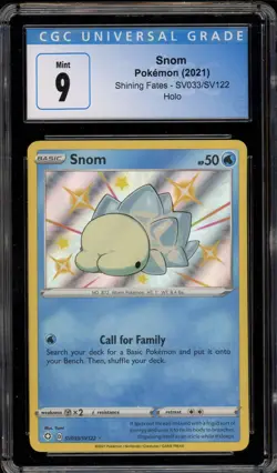 Pokemon Snom Shining Fates Holo Rare #SV033 CGC 9 Mint - Image 1