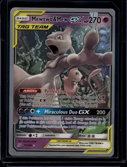 2019 Pokemon World Championships 2019 Mewtwo & Mew GX #71/236 TAG TEAM - Image 1