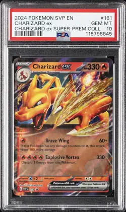 2024 POKEMON SVP EN-SV BLACK STAR PROMO #161 CHARIZARD EX PSA 10 - Image 1
