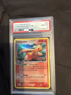 Combusken Reverse Holo Stamped Pokemon 2007 EX Power Keepers PSA 8 - Image 1