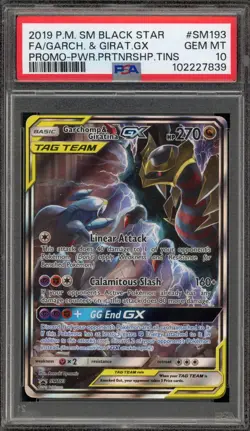 Pokemon Garchomp & Giratina GX Power Partnership Tin Full Art Promo SM193 PSA 10 - Image 1