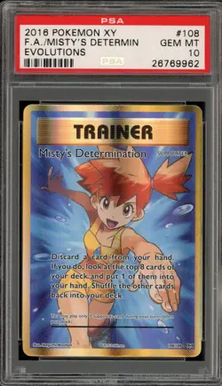 Pokemon Misty's Determination XY Evolutions Full Art #108 PSA 10 Gem Mint - Image 1
