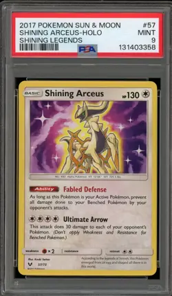 Pokemon Shining Arceus Shining Legends Holo Ultra Rare #57 PSA 9 Mint - Image 1