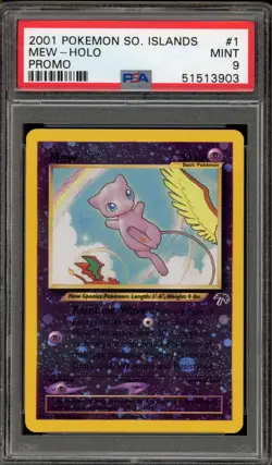 Pokemon Mew Southern Islands Holo Promo #1 PSA 9 Mint - Image 1