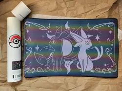 Pokemon Center Exclusive TCG Celestial Umbreon & Espeon Premium Playmat NEW - Image 2