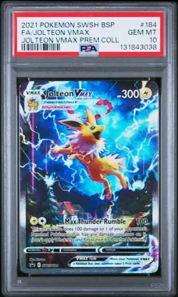 Pokemon Jolteon VMAX Premium Coll. Full Alt Art Promo SWSH184 PSA 10 Gem Mint - Image 1