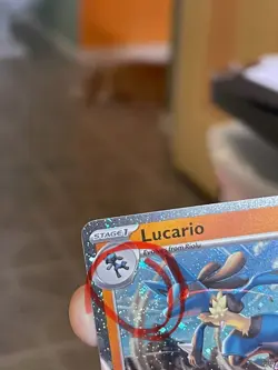 POKEMON LUCARIO 114/198 RARE COSMOS HOLO WITH SWIRL SCARLET VIOLET STAMPED NM - Image 3