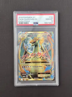 Pokemon TCG M Charizard EX #101/108 Evolutions, PSA Gem MT 10 - Image 1