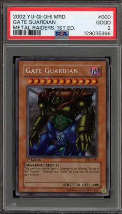 Yu-Gi-Oh! Gate Guardian Metal Raiders 1st Edition Secret Rare MRD-000 PSA 2 - Image 1