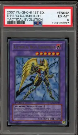 Yu-Gi-Oh! Elemental Hero Darkbright Tactical Evolution 1st Ed TAEV-EN042 PSA 6 - Image 1