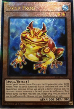 Yugioh Swap Frog RA03-EN005 Prismatic Ultimate Rare 1st Ed NM - Image 1