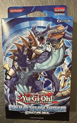 Yugioh REALM OF THE SEA EMPEROR 1st Edition Structure Deck Sealed W/Display - Image 1