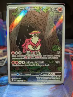 Pokemon TCG Turtonator 146/142 Illustration Rare Stellar Crown Card NM Condition - Image 1