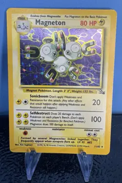 Pokemon Card - Magneton - 11/62 - Unlimited - Fossil - WOTC - Foil - Image 1