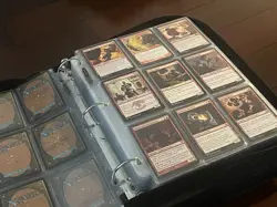 Giant Magic The Gathering Binder Filled With 1000+ RED Vintage To Modern Cards. - Image 1