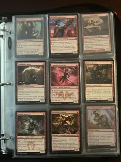 Giant Magic The Gathering Binder Filled With 1000+ RED Vintage To Modern Cards. - Image 3