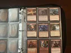 Giant Magic The Gathering Binder Filled With 1000+ RED Vintage To Modern Cards. - Image 5