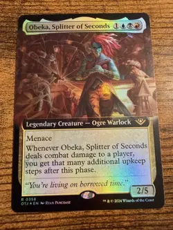 MTG Magic The Gathering Obeka Splitter of Seconds Extended Art FOIL rare pull! - Image 1