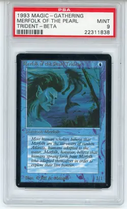 Merfolk of the Pearl Trident - Magic the Gathering Beta - PSA 9 - Image 1