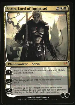 Magic: The Gathering - Dark Ascension Sorin, Lord of Innistrad 2012 142 Mythic - Image 1