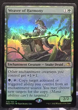 Weaver of Harmony #213 Kamigawa: Neon Dynasty Foil Rare - Image 1