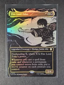 MTG Fire Lord Zuko (Borderless Foil) R 0315 Avatar: The Last Airbender - Image 1