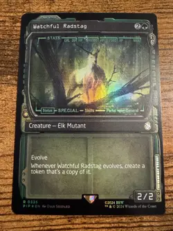 MTG Magic The Gathering Watchful Radstag Fallout Showcase Foil! - Image 1
