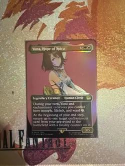 Yuna, Hope of Spira (Borderless) Final Fantasy Foil - Image 1